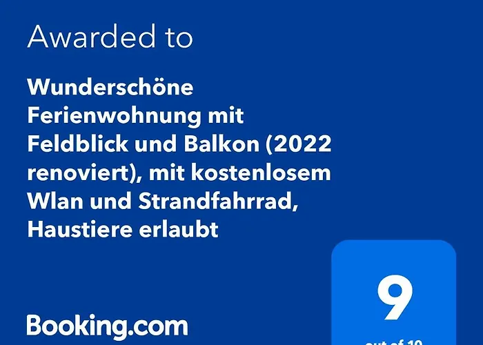 Wunderschoene Mit Feldblick Und Balkon, Mit Kostenlosem Wlan Und Strandfahrrad, Haustiere Erlaubt Lägenhet